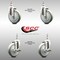 Service Caster 5 Inch 316SS Gray Polyurethane Swivel 1/2 Inch Threaded Stem Caster Brakes, 2PK SCC-SS316TS20S514-PPUB-121315-2-TLB2 - alternate 6